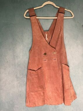 Free People Mini Suede Vest Dress